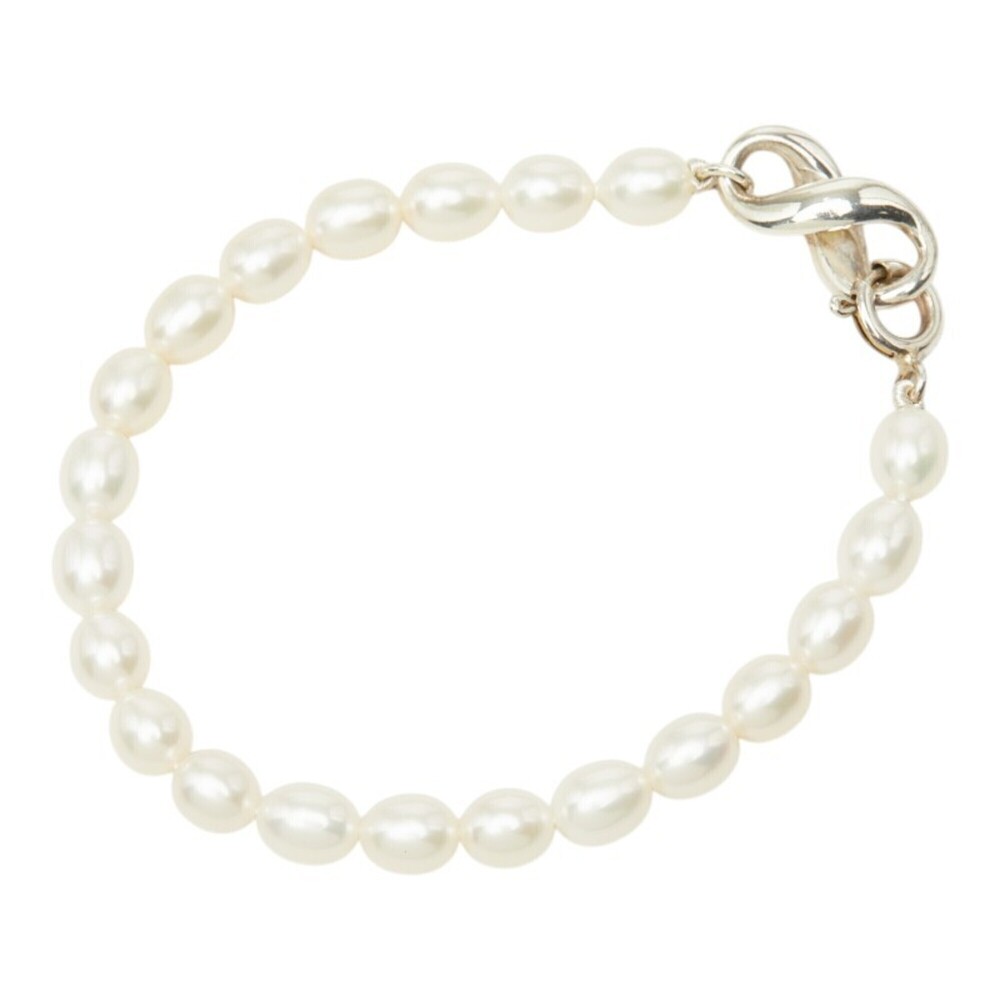 TIFFANY & CO. Silver Pearl Charm Bracelet